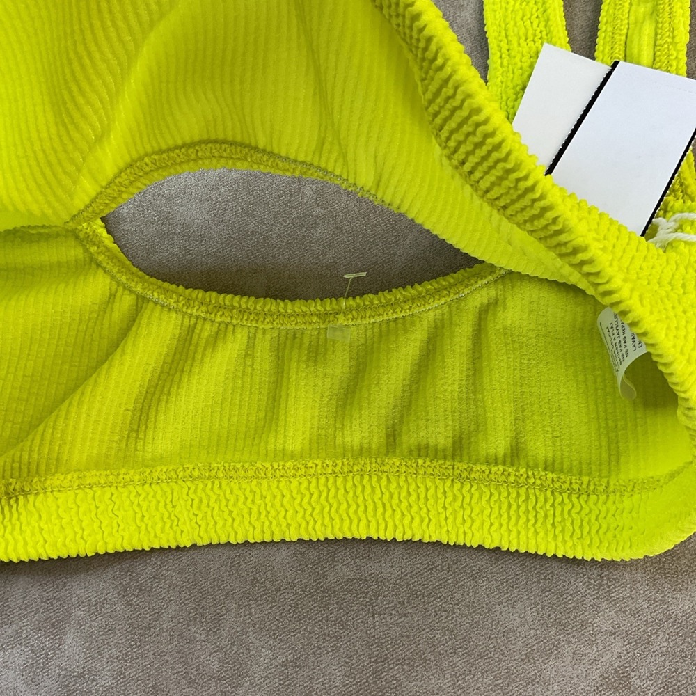 Good American Bikini Top Sz 5 6 3XL 4XL Electric Yellow Scoop Neck GSW0144 NWT - Picture 5 of 6
